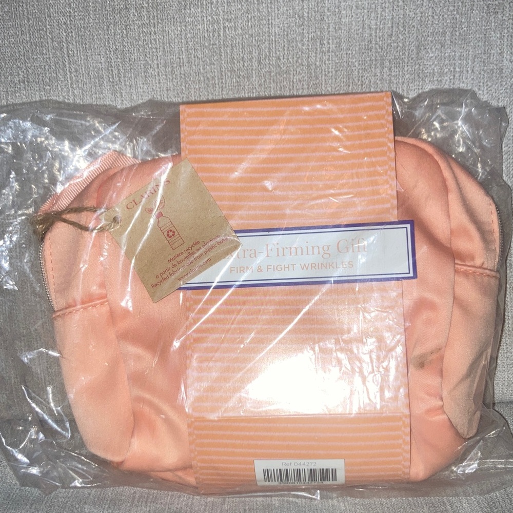 Clarins Extra Firming Gift Apricot Beauty Pouch. - Picture 2 of 6